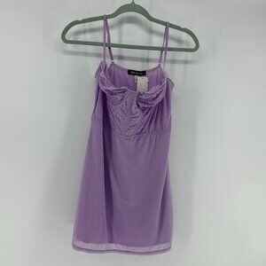 NWT Urban Outfitters Brenna Bustier Mini Dress Lavender Purple Lace Corset SZ L